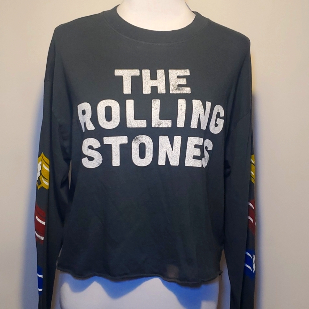 Rolling Stones long sleeve crop top by Free People